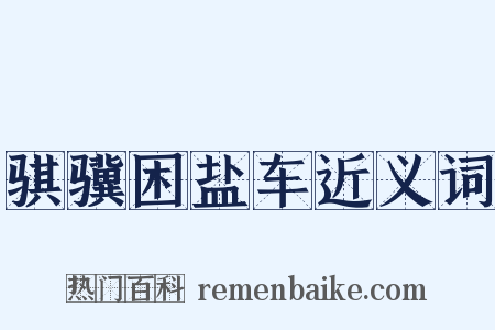骐骥困盐车近义词是什么意思的图片